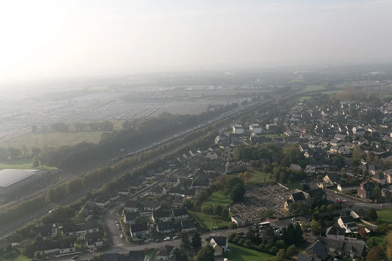 Vue aérienne de Saint-Jacques-de-la-Lande